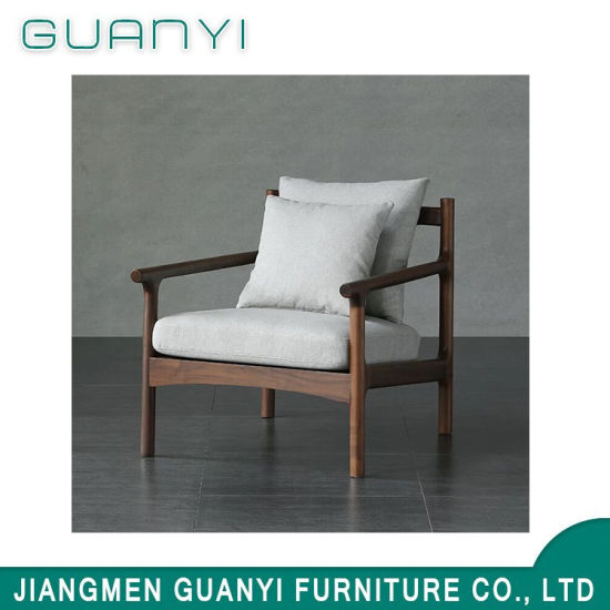 Sofá de diseño simple moderno con la sala de estar de la pierna de madera Sofá de los muebles para la venta