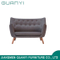 Muebles magníficos modernos para el hogar sofá marrón elegante sofá con la pierna de madera para la sala de estar