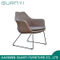 Cómodo restaurante Muebles de exterior Metal pierna cuero comedor comedor silla de vida