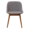 Silla de comedor de tela de diseño de madera clásica