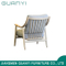 Moda Base de madera de ceniza sólida con sillón de asiento de espuma de tela
