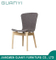 Venta caliente simple moderno de madera terciopelo ocio silla de comedor