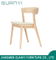 Silla de asiento de cuero con ceniza sólida de alta calidad silla de asiento de cuero